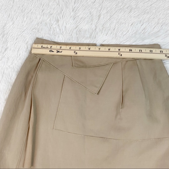 3.1 Philip Lim wool blend wool blend mini skirt in khaki beige high waisted - Picture 3 of 10
